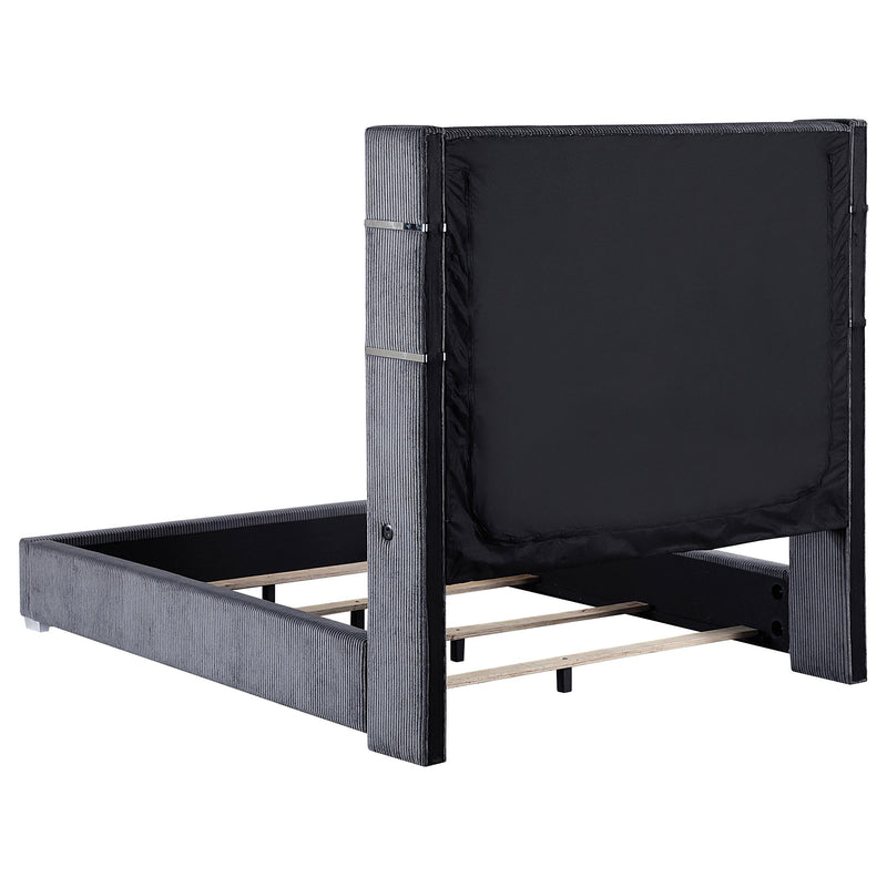 Tisdall Wingback Bed with Flame Visualizer - Furniture City (CA)l