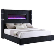 Tisdall Wingback Bed with Flame Visualizer - Furniture City (CA)l