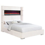 Tisdall Wingback Bed with Flame Visualizer - Furniture City (CA)l
