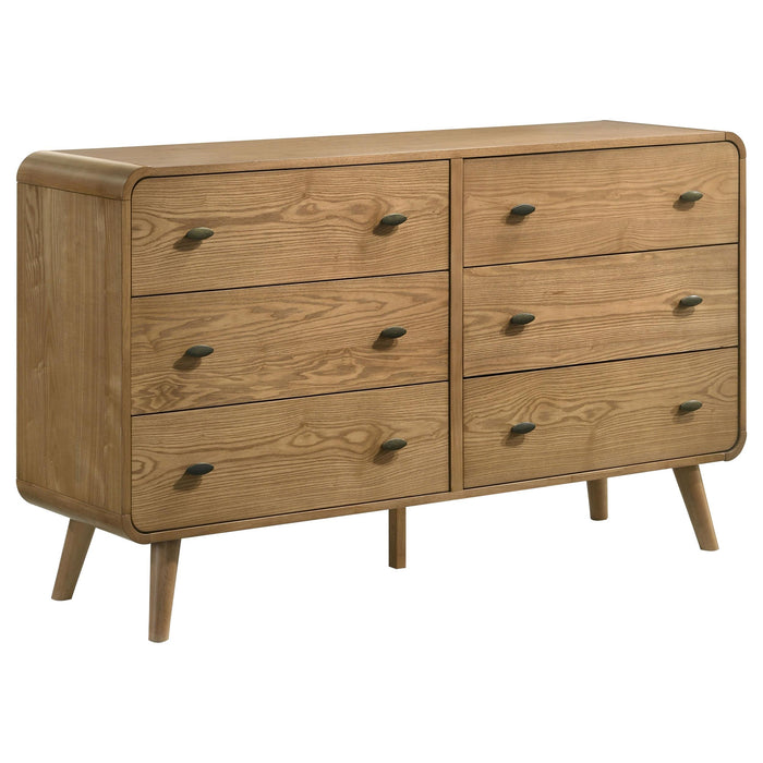 Robyn 6-drawer Dresser Dark Walnut