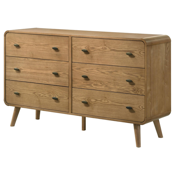 Robyn 6-drawer Dresser Dark Walnut