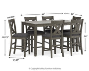 Caitbrook Counter Height Dining Table and Bar Stools (Set of 7) - Furniture City (CA)l