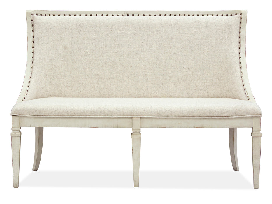 Newport Bench W/Upholstered Seat & Back