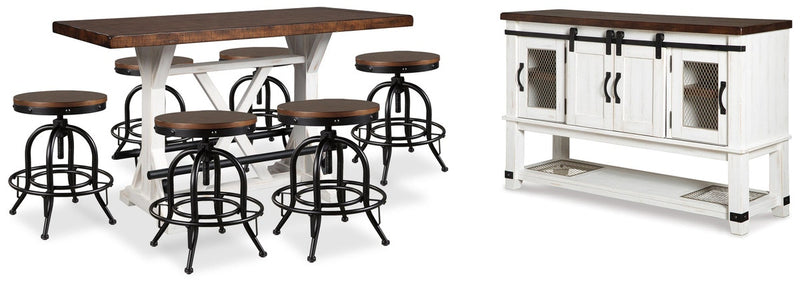 valebeck-counter-height-dining-table-6-barstools-and-server-1