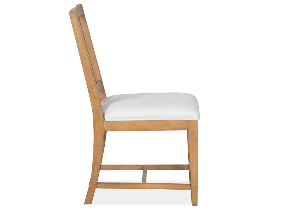 Lindon Dining Side Chair W/White Upholstered Seat (2/Ctn)