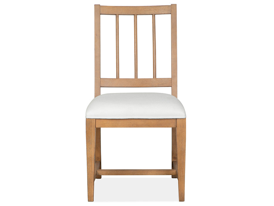 Lindon Dining Side Chair W/White Upholstered Seat (2/Ctn)