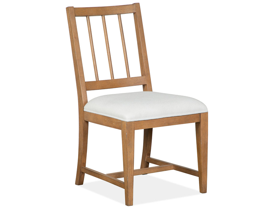 Lindon Dining Side Chair W/White Upholstered Seat (2/Ctn)