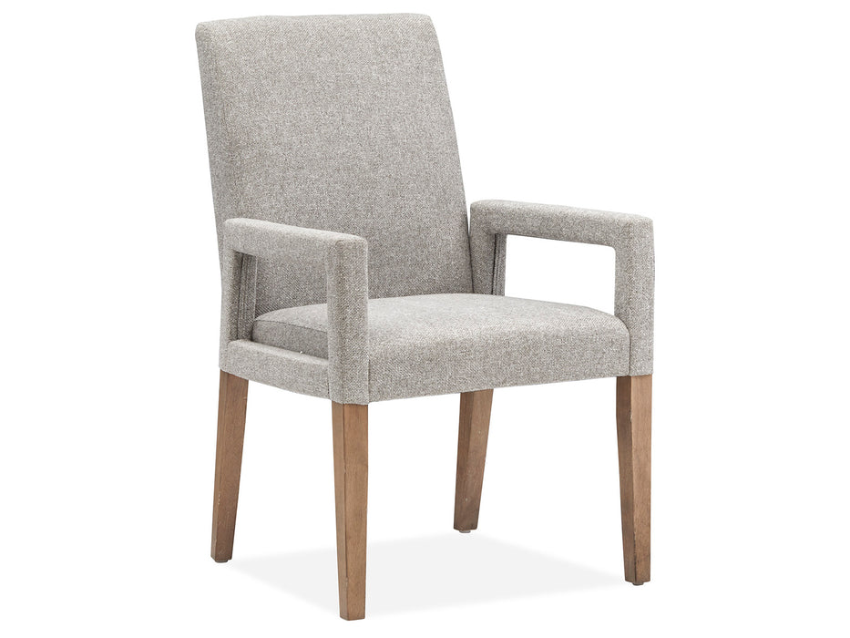 Lindon Dining Arm Chair W/Grey Uph Seat & Back (2/Ctn)