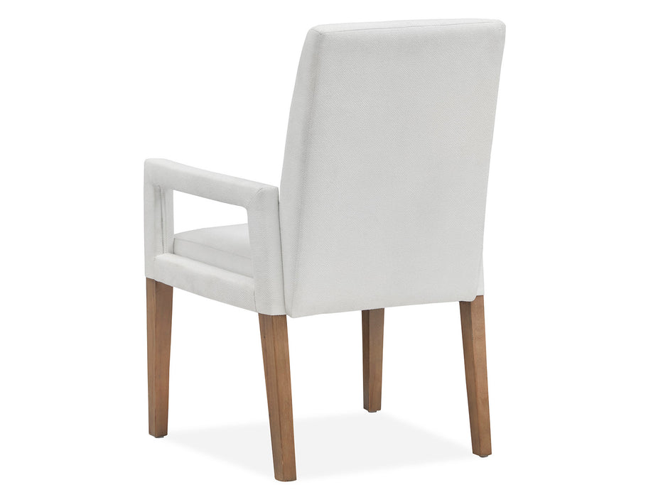Lindon Dining Arm Chair W/White Uph Seat & Back (2/Ctn)