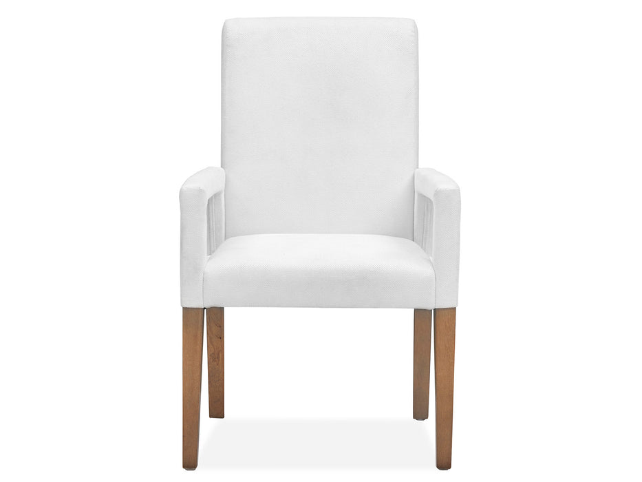 Lindon Dining Arm Chair W/White Uph Seat & Back (2/Ctn)