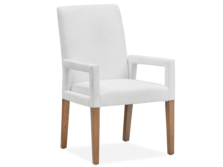 Lindon Dining Arm Chair W/White Uph Seat & Back (2/Ctn)