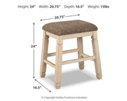 bolanburg-counter-height-dining-table-4-stools-bench-and-2-display-cabinets-19