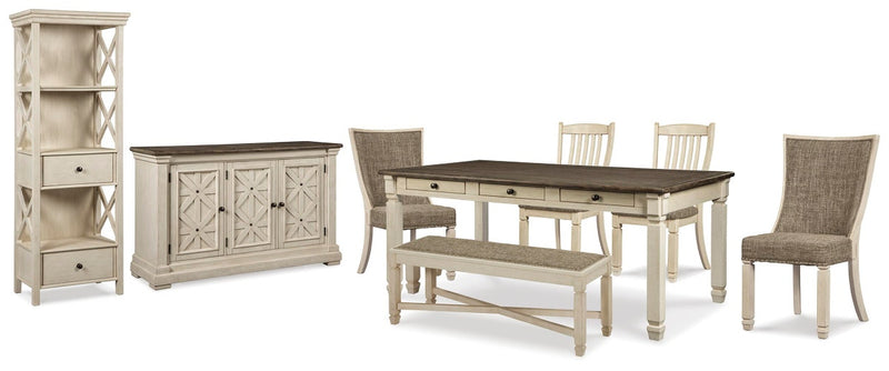bolanburg-dining-table-4-chairs-bench-server-and-display-cabinet-1