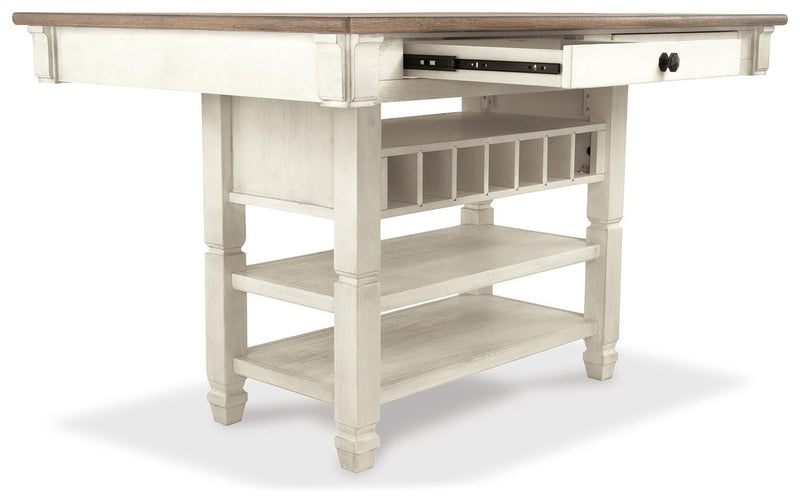 bolanburg-counter-height-dining-table-4-stools-bench-and-2-display-cabinets-9