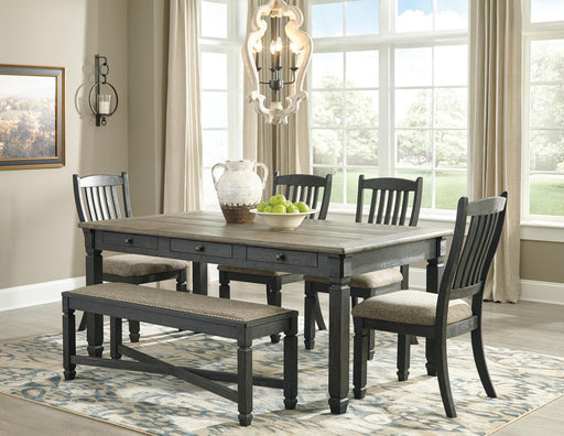 tyler-creek-dining-table-4-chairs-and-bench-2