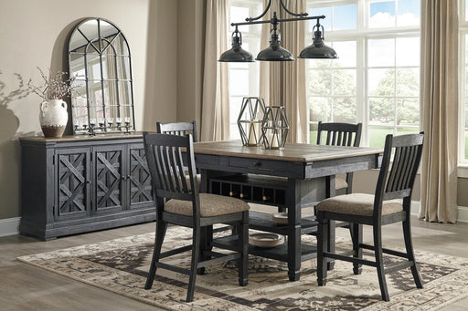 tyler-creek-counter-height-dining-table-and-4-barstools-with-server-1