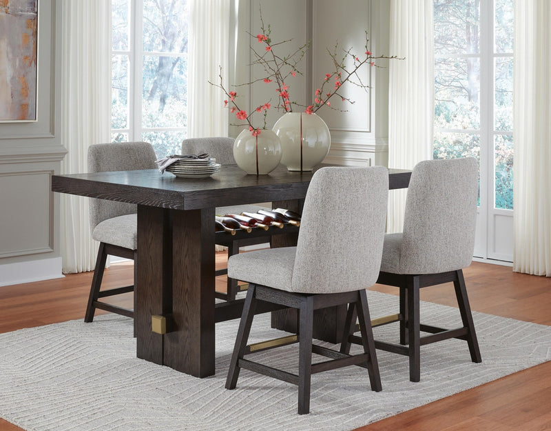 burkhaus-counter-height-dining-table-and-4-barstools-1