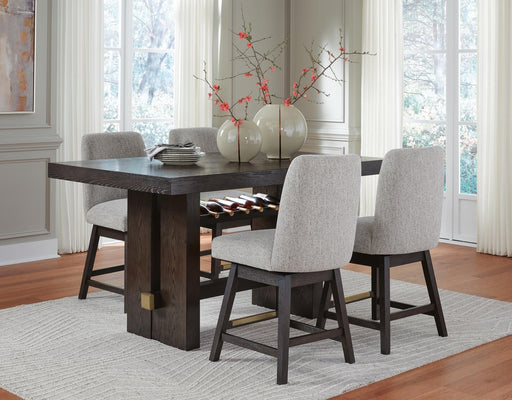 burkhaus-counter-height-dining-table-and-4-barstools-1