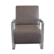 Century Accent Chair w/ Stainless Steel Frame by Diamond Sofa - Elephant Grey - Furniture City (CA)l