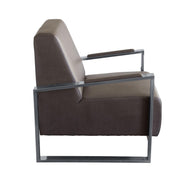 Century Accent Chair w/ Stainless Steel Frame by Diamond Sofa - Elephant Grey - Furniture City (CA)l