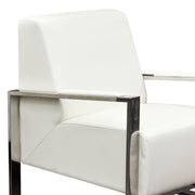 Century Accent Chair w/ Stainless Steel Frame by Diamond Sofa - White - Furniture City (CA)l