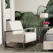 Century Accent Chair w/ Stainless Steel Frame by Diamond Sofa - White - Furniture City (CA)l