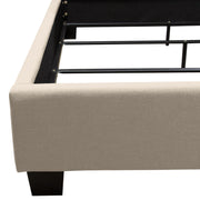 Kingston Eastern King Bed with Nail Head Accent by Diamond Sofa - Desert Sand Linen - Furniture City (CA)l