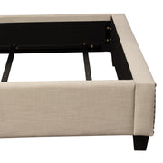 La Jolla Queen Bed with Nail Head Accent by Diamond Sofa - Desert Sand Linen - Furniture City (CA)l