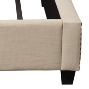 La Jolla Queen Bed with Nail Head Accent by Diamond Sofa - Desert Sand Linen - Furniture City (CA)l