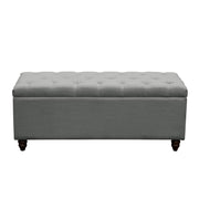 Park Ave Tufted Lift-Top Storage Trunk by Diamond Sofa - Grey Linen - Furniture City (CA)l