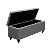 Park Ave Tufted Lift-Top Storage Trunk by Diamond Sofa - Grey Linen - Furniture City (CA)l