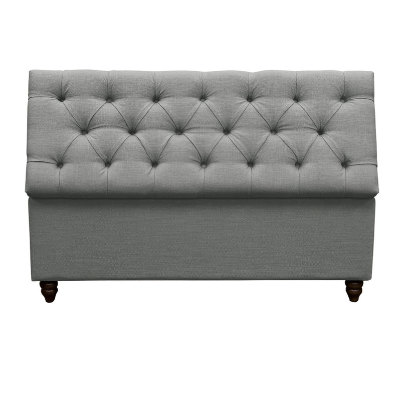 Park Ave Tufted Lift-Top Storage Trunk by Diamond Sofa - Grey Linen - Furniture City (CA)l