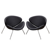 Set of (2) Roxy Black Accent Chair with Chrome Frame by Diamond Sofa - Furniture City (CA)l