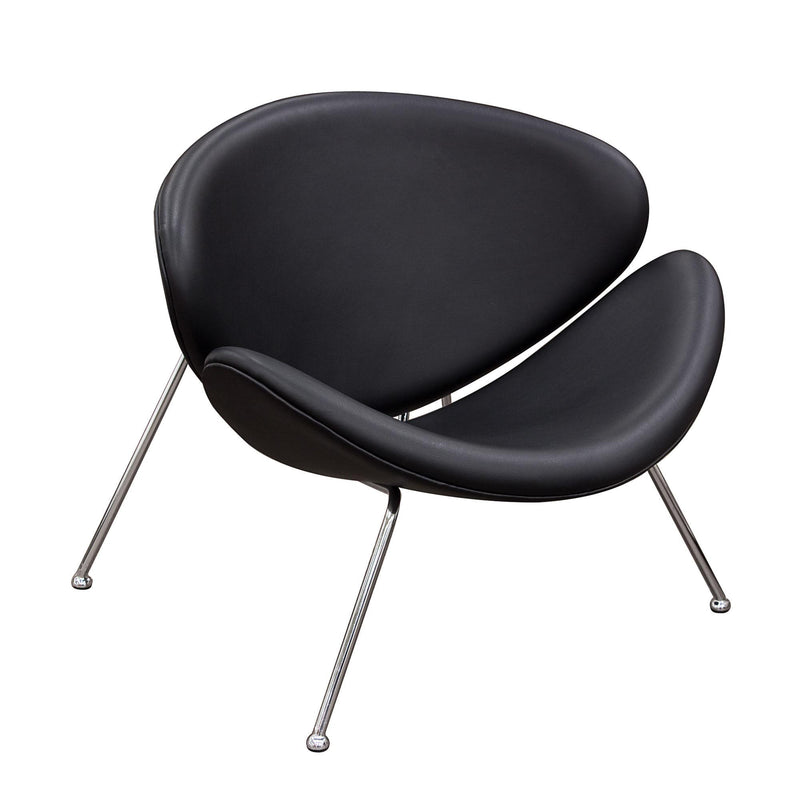 Set of (2) Roxy Black Accent Chair with Chrome Frame by Diamond Sofa - Furniture City (CA)l