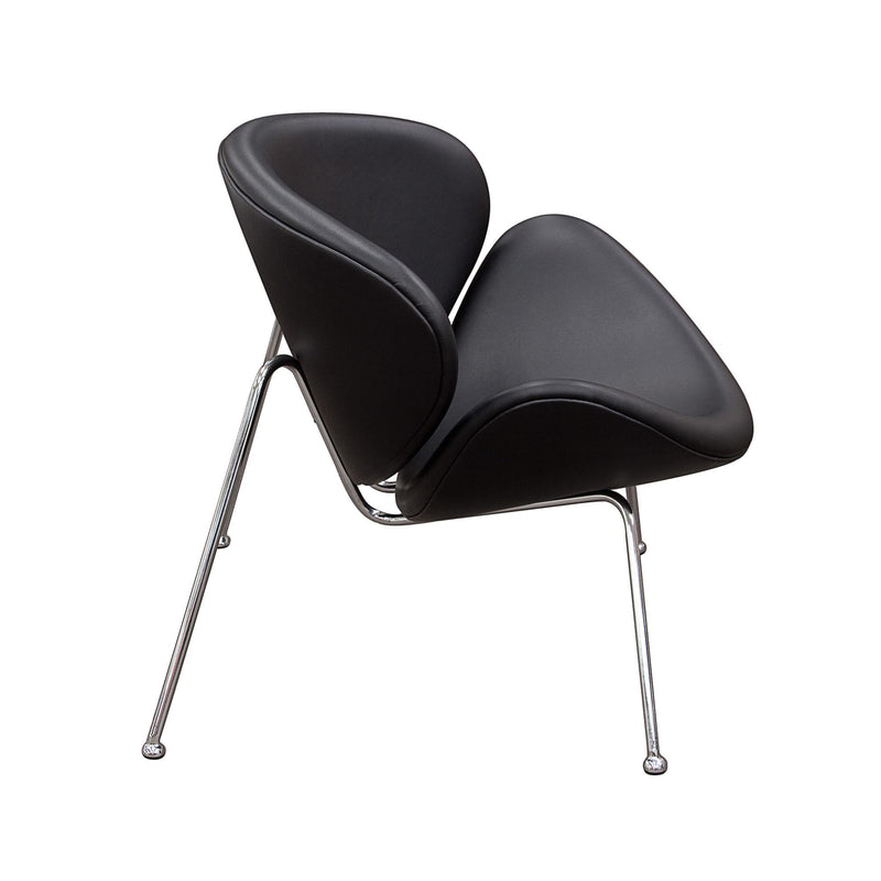 Set of (2) Roxy Black Accent Chair with Chrome Frame by Diamond Sofa - Furniture City (CA)l