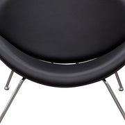 Set of (2) Roxy Black Accent Chair with Chrome Frame by Diamond Sofa - Furniture City (CA)l