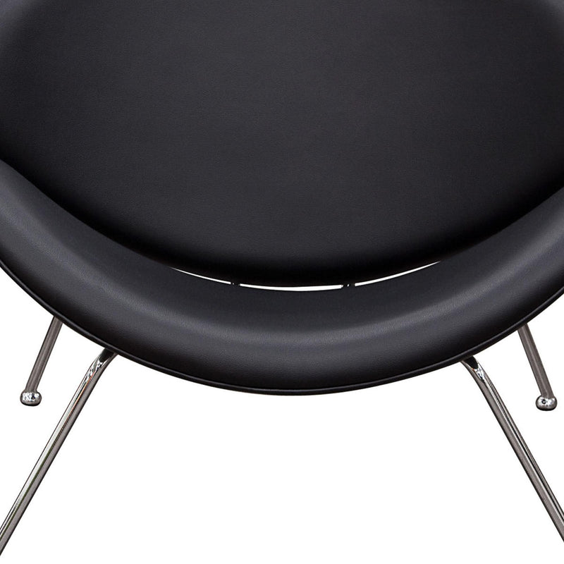 Set of (2) Roxy Black Accent Chair with Chrome Frame by Diamond Sofa - Furniture City (CA)l