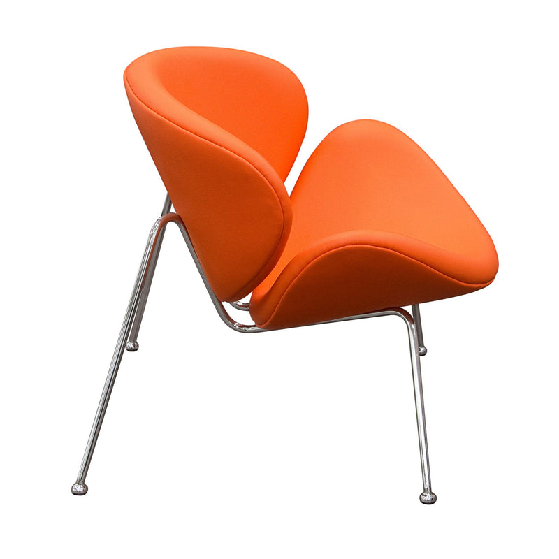 Set of (2) Roxy Orange Accent Chair with Chrome Frame by Diamond Sofa - Furniture City (CA)l