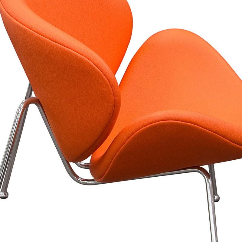 Set of (2) Roxy Orange Accent Chair with Chrome Frame by Diamond Sofa - Furniture City (CA)l