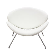 Set of (2) Roxy White Accent Chair with Chrome Frame by Diamond Sofa - Furniture City (CA)l