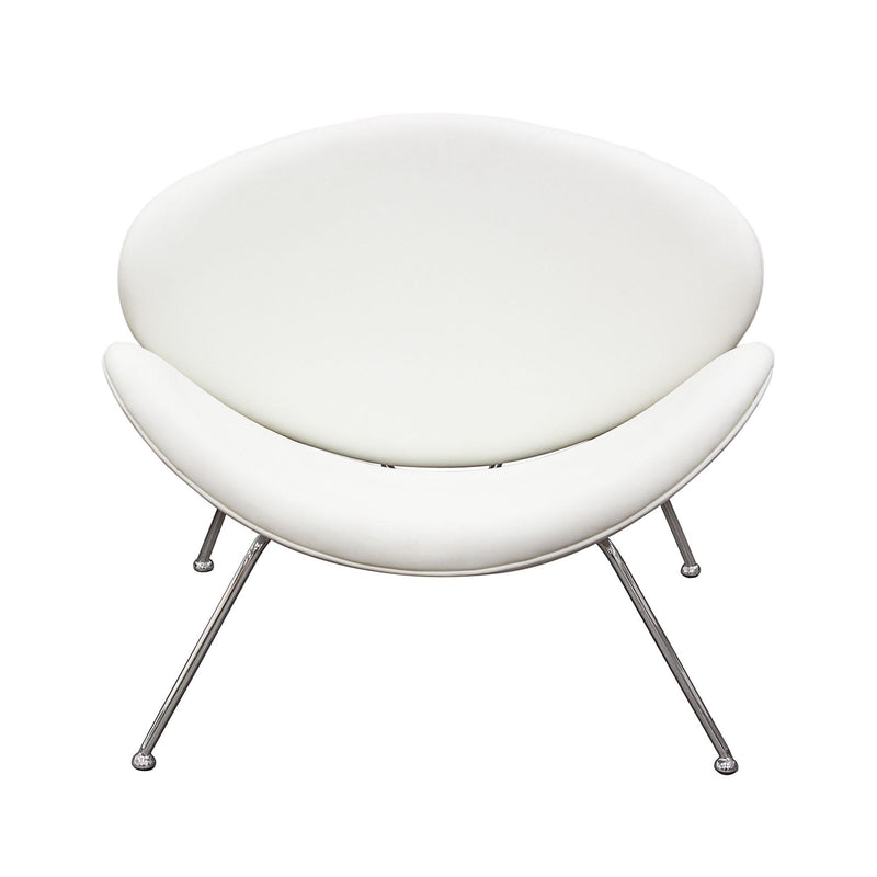 Set of (2) Roxy White Accent Chair with Chrome Frame by Diamond Sofa - Furniture City (CA)l