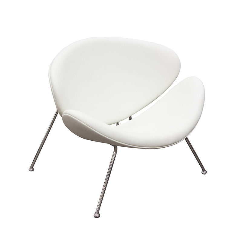 Set of (2) Roxy White Accent Chair with Chrome Frame by Diamond Sofa - Furniture City (CA)l