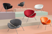Set of (2) Roxy Orange Accent Chair with Chrome Frame by Diamond Sofa - Furniture City (CA)l