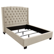 Majestic Queen Tufted Bed in Tan Velvet with Nail Head Wing Accents by Diamond Sofa - Furniture City (CA)l