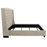 Majestic Queen Tufted Bed in Tan Velvet with Nail Head Wing Accents by Diamond Sofa - Furniture City (CA)l