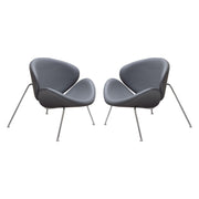 Set of (2) Roxy Accent Chair with Chrome Frame by Diamond Sofa - GREY - Furniture City (CA)l