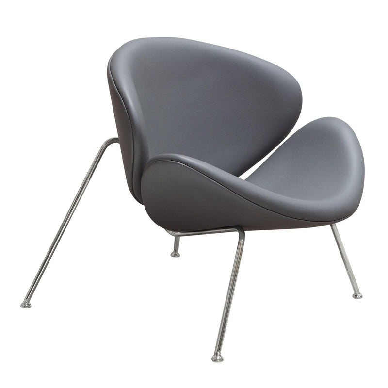Set of (2) Roxy Accent Chair with Chrome Frame by Diamond Sofa - GREY - Furniture City (CA)l
