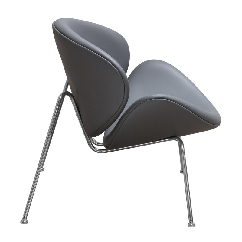 Set of (2) Roxy Accent Chair with Chrome Frame by Diamond Sofa - GREY - Furniture City (CA)l