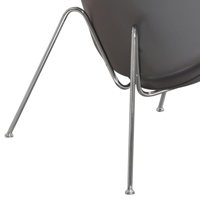 Set of (2) Roxy Accent Chair with Chrome Frame by Diamond Sofa - GREY - Furniture City (CA)l