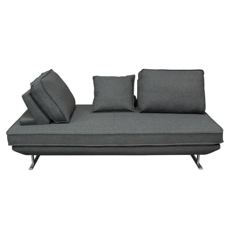 Dolce Lounge Seating Platform with Moveable Backrest Supports by Diamond Sofa - Grey Fabric - Furniture City (CA)l